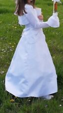 Kommunionkleid Festkleid weiß / mit Bolero + Zubehör / Gr. 128