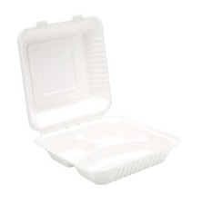Bagasse 9" Klappbox mit 3