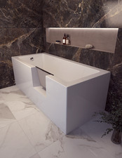 Duschbadewanne Uppsala Easy, Badewanne mit Tür rechts 160x70, 170x75, 180x80 cm