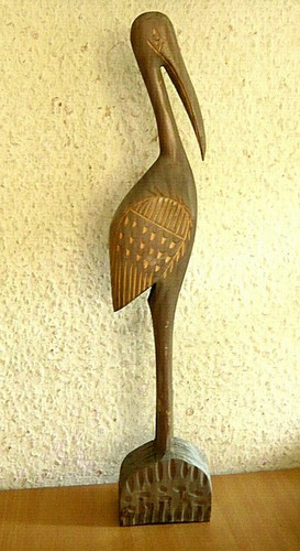 Einzigartige holzfigur reiher - einzigartige,