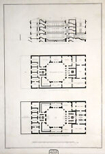 Berlin Architektur Wohnhaus Schinkel Original Umrissradierung Thiele 1835 2
