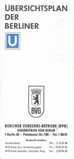 Berlin Feb 1971 BVG Übersichtsplan Berliner U-Bahn Berliner Verkehrs-Betriebe