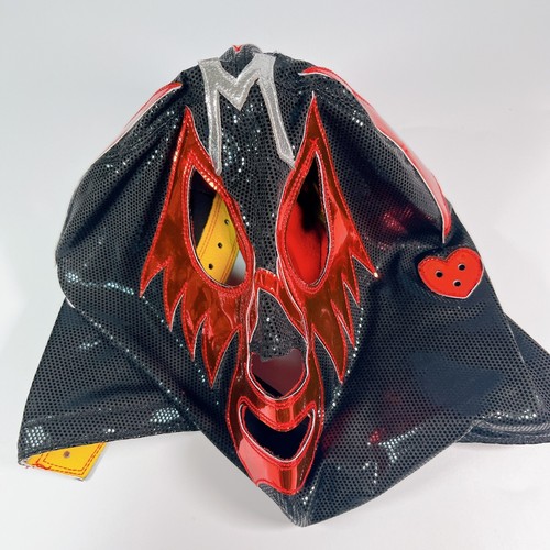 Mil mascaras maske schwarz rot - mascaras,