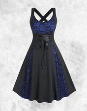 Neu schwarz & blau Gothic