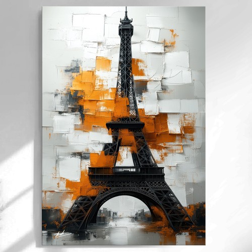 Leinwand bild eiffelturm paris - eiffelturm,