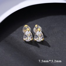 Damen Kinder Ohrringe Ohrstecker 925er Sterling Silber 14 K GG Verg Ohrschmuck