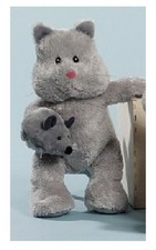 Plüsch Tier Katze mit Maus