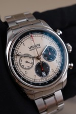 Union Glashütte Belisar Chronograph D009.427 Original Papiere + Box Cream Dial