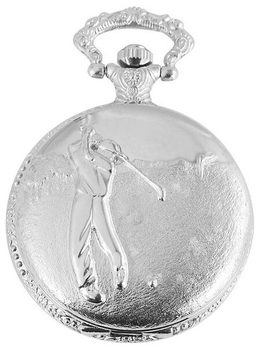 Taschenuhr edelstahl golf - edelstahl,