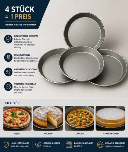 4er set pizzaform - set,