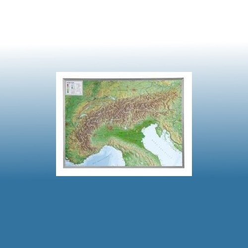 Alpenbogen reliefkarte groß - alpenbogen,,