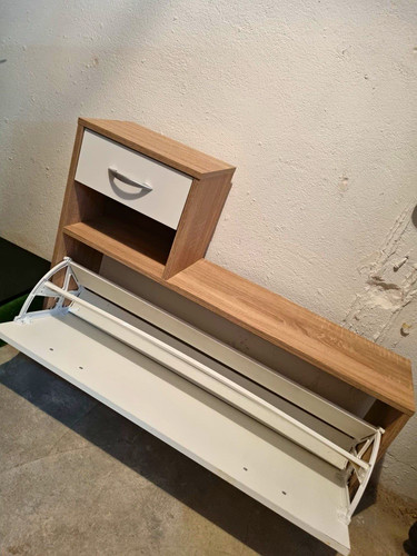 Schuhschrank holz 120x25x80 - schuhschrank,