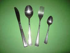 Michelin rostfrei Besteck für 1 Person, Messer, Gabel, Suppenlöffel, Teelöffel