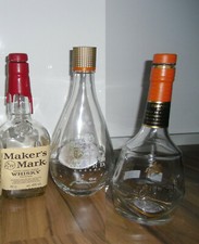 Cognac Otard Carlos Maker's Mark 3 LEEREN Flaschen Deko