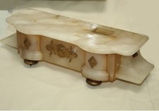 91Ud)  Antik Alabaster Podest