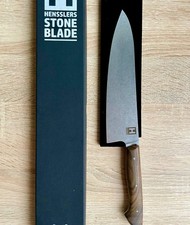 Profi Kochmesser 20cm - Hensslers Stoneblade -Extrem scharf - Walnussgriff - NEU