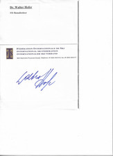 Dr. Walter Hofer, Ski Sprung Autogrammkarte signiert