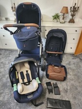 ABC DESIGN Kombikinderwagen Viper 4 Set Blue Leder