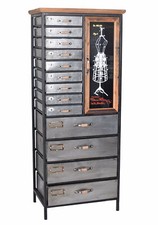 Wohnzimmerschrank Industrie Möbel Kommode Schubladenschrank Metallschrank Antik