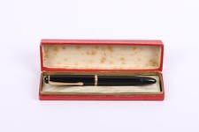 Vintage Montblanc Classic Fountain Pen Black Casing 14ct Gold Nib Writing