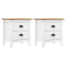2x Nachttisch Weiß 2 Stück