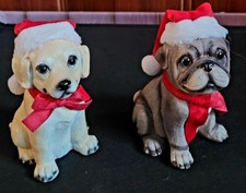 2 STCK. DEKO- FIGUREN " HUNDE