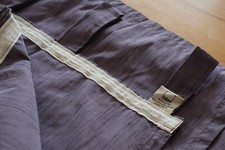 Gardine, Vorhang, 2 Schlaufenschal lila flieder mit Gardinenband