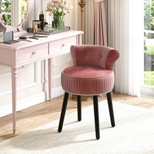 Samt-Vanity-Stuhl mit Lehne
