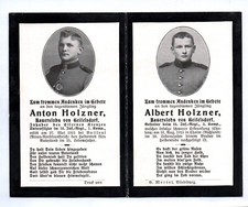 Sterbebild 1 Wk Brüder