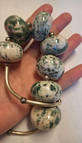 Vintage baumachat halskette - vintage,