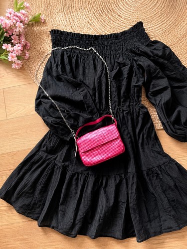 Kleid schwarz carmen h - kleid,