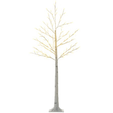 150 cm Lichterbaum, Birkenbaum mit 120 Warmweiß 3 Helligkeitsstufen LED IP44