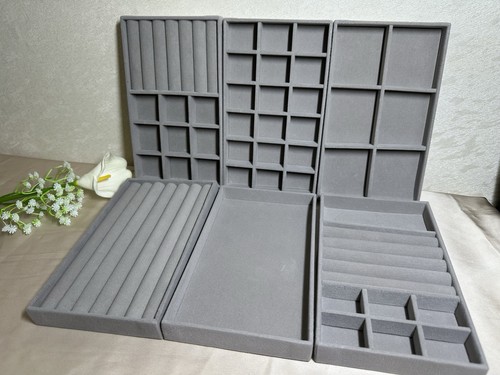 Schmucktablett samt grau - samt,