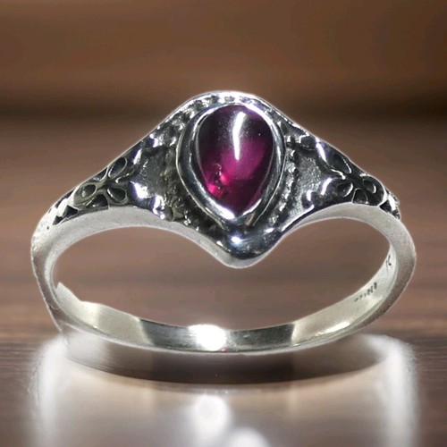 Granat ring 925 silber - ring,