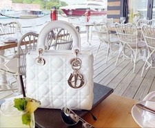 Dior Lady Dior Tasche Weiß