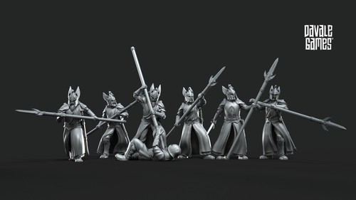 Swan warrior mit speer - warrior,