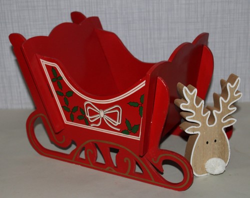 Roter holz schlitten - roter,