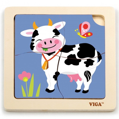 Holzpuzzle kuh teilig - holzpuzzle, viga