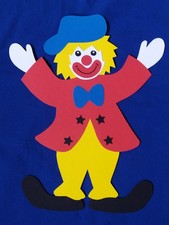 Fensterbild Tonkarton Clown