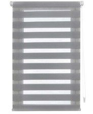 Blindecor Doppelrollo für Nacht und Tag Easyfix Silbergrau 110 x 150 cm