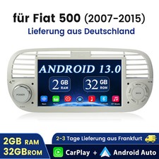 7" Android 13 Apple Carplay Autoradio GPS WIFI FM RDS BT Für Fiat 500 2007-2015