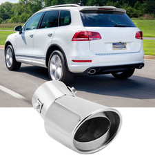 63mm Edelstahl Auspuffblende Endrohr Sportauspuff Für VW Touran Tiguan Touareg