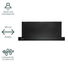  Dunstabzugshaube Flachschirmhaube 60cm Schwarz Gurari GCH B 135 BL AUSTELLER