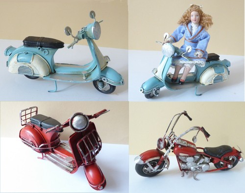Roller scooter motorrad blau - roller,