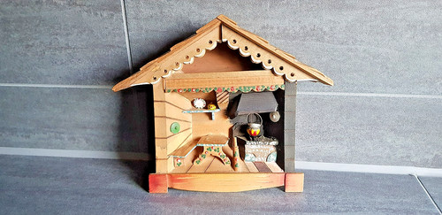 Nettes altes holz diorama - altes,