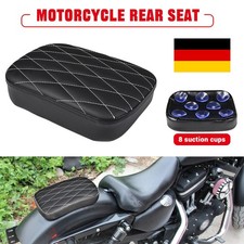 Schwarz Motorrad Sitz Sitzpad Sozius Mit 8 Saugnapf Für Harley Bobber Chopper XY