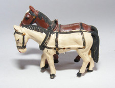 Vintage Pferde für Kutsche Pferdewagen Plastik Modell Pferd H0 HO Roskopf