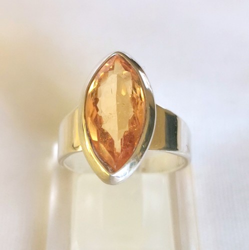 Ring mit citrin 925er - ring, silber