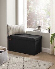 Sitzbank 76 cm mit Stauraum klappbare Sitztruhe FSL047B01