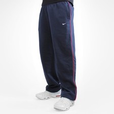 Nike Vintage Jogger Jogginghose Marineblau Rot Getreift Retro Loose 